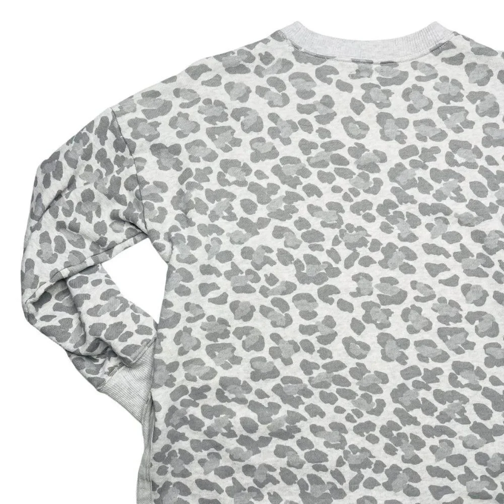 AERIE Gray Leopard Oversized Sweatshirt  - Picture 7 of 7